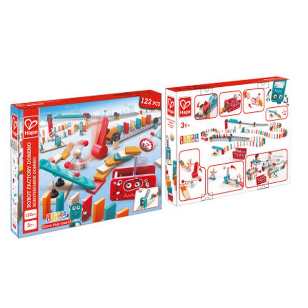 Продукт Hape - Дървена игра Домино фабрика - 0 - BG Hlapeta